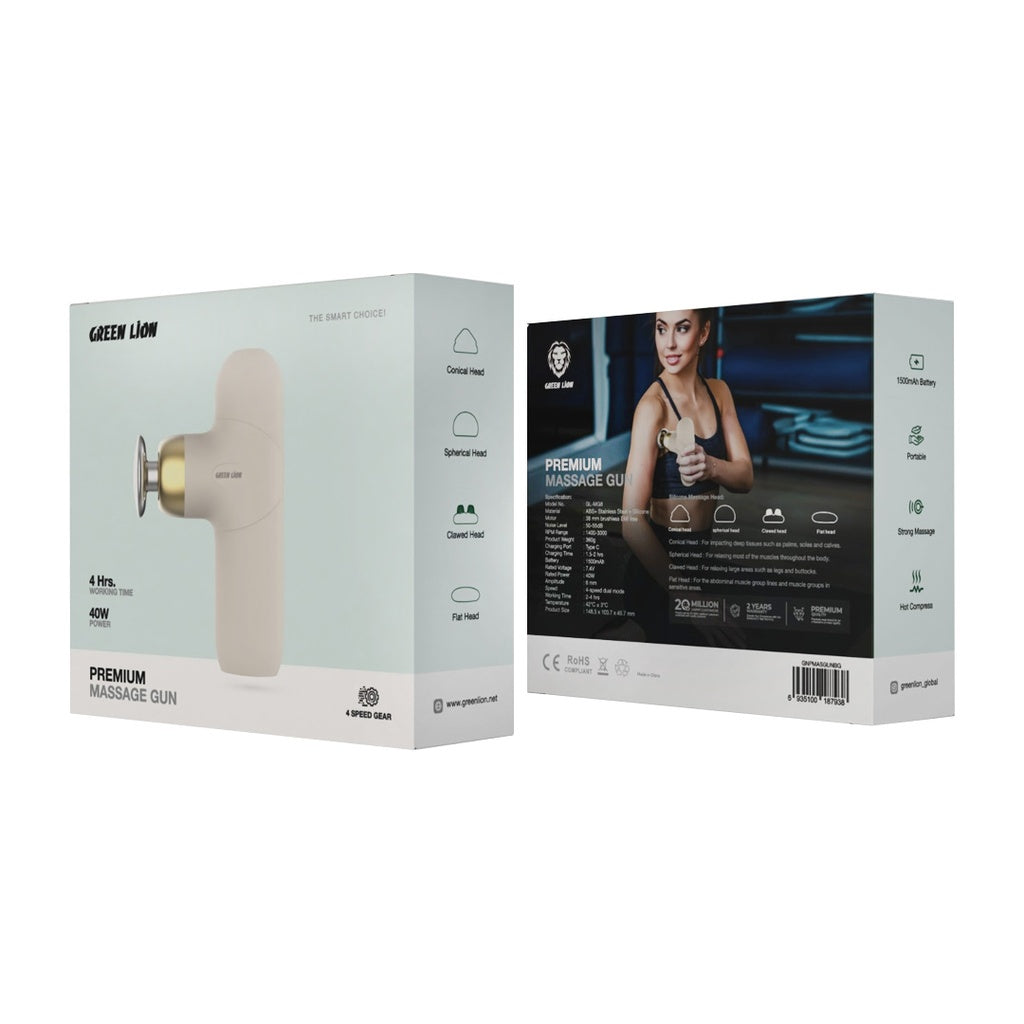 مسدس التدليك بريميوم من جرين لايون | Green Lion Premium Massage Gun