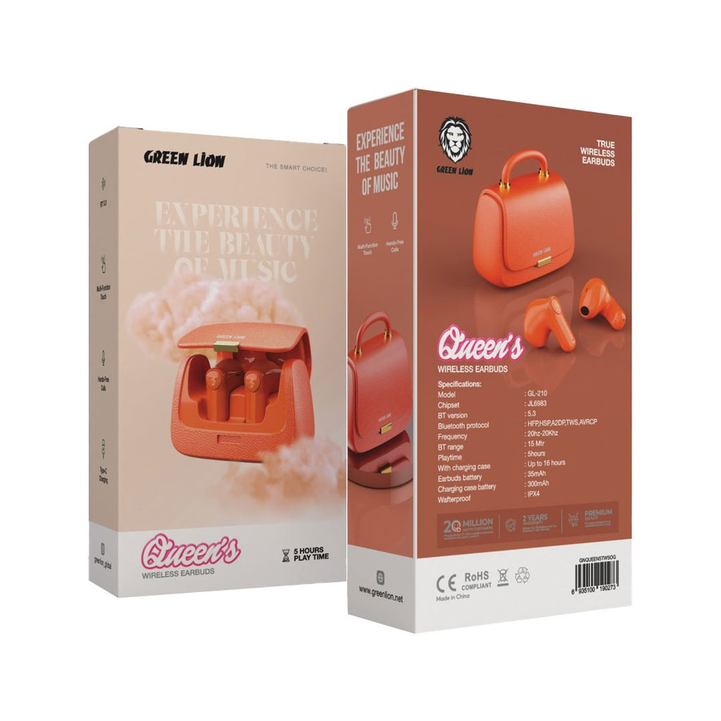 سماعات جرين لايون Queen اللاسلكية | Green Lion Queen's True Wireless Earbuds