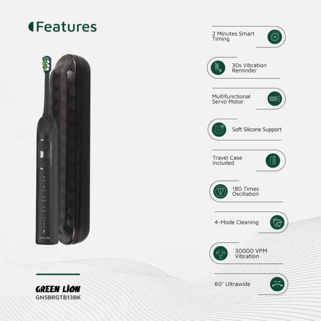 Green Lion Smart Brush 60° Ultrawide - فرشاة الأسنان الذكية جرين ليون 60°