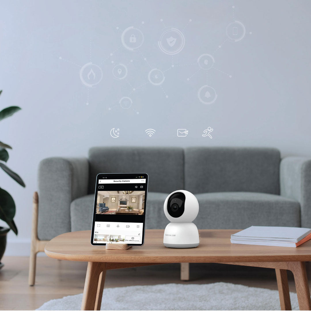جرين لايون كاميرا منزلية ذكية - ابيض | Green Lion Smart Home Camera - White.