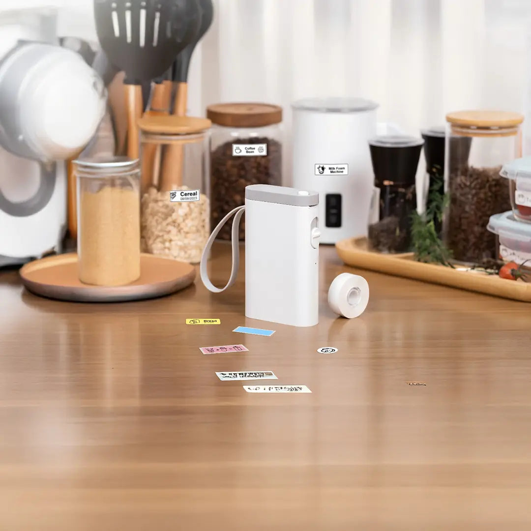 طابعة ملصقات حرارية جرين لايون سناب 14 ملم - أبيض | Green Lion Snap Label Thermal Printer 14mm - White