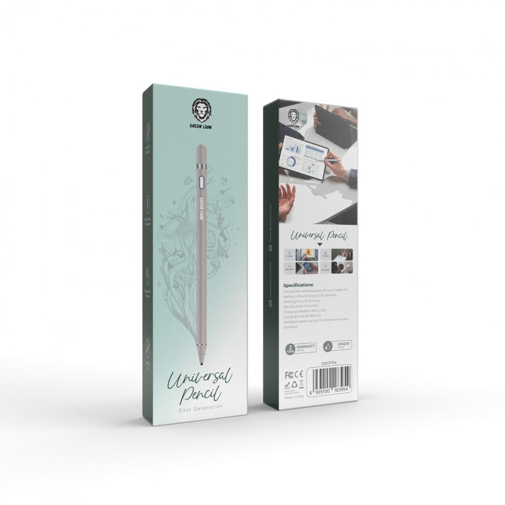 قلم لمس جرين لايون الذكي بسعة بطارية 100 مللي امبير | Green Lion Touch Screen Stylus Pen with 100mAh