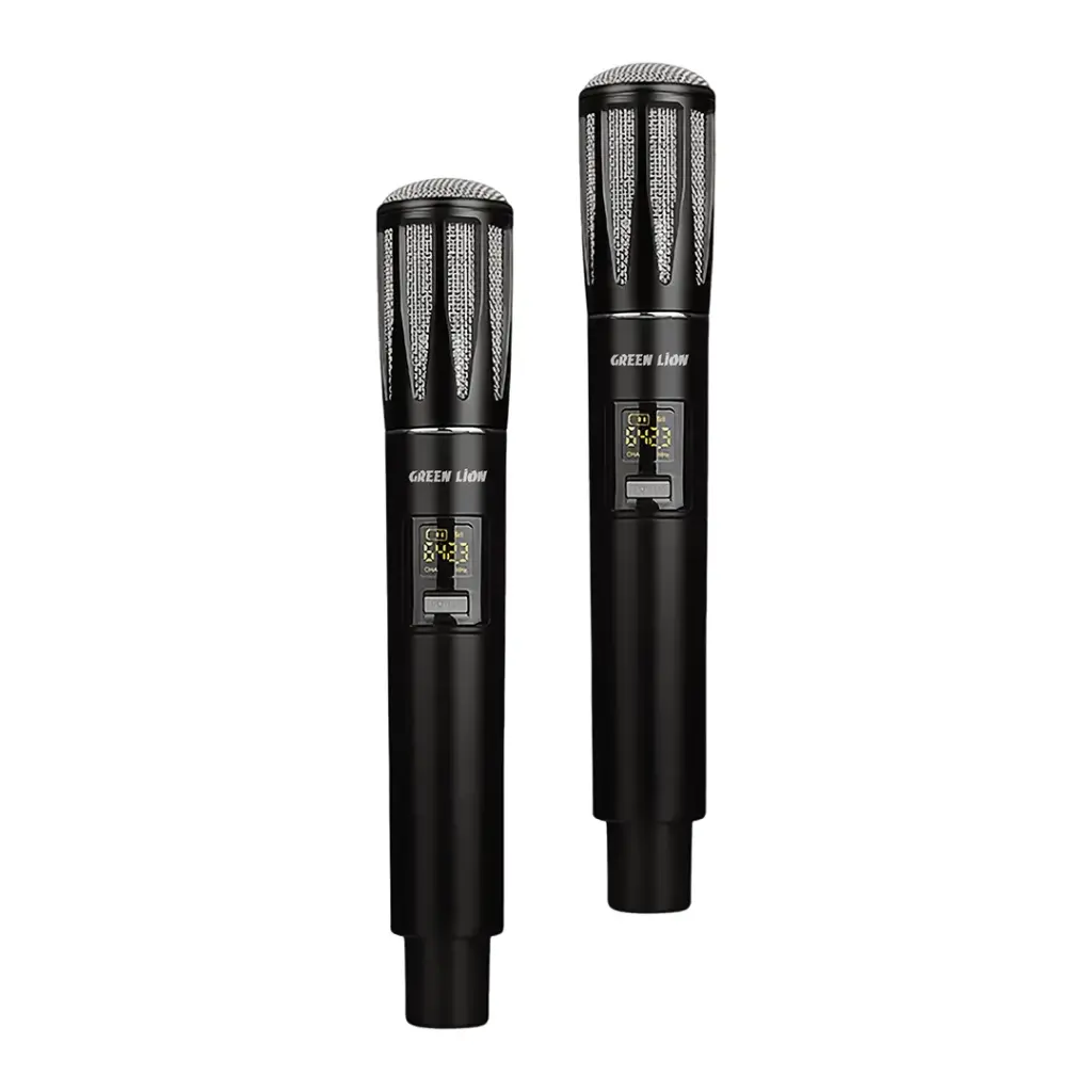 مايكروفون لاسلكي ثنائي من جرين لايون | Green Lion Wireless Dual Mic Cordless Microphone