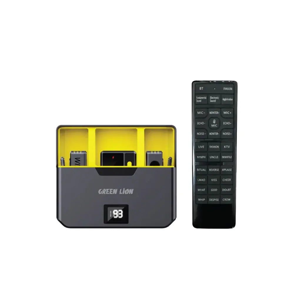 Green Lion Wireless Microphone With Remote Control - ميكروفون جرين ليون لاسلكي مع جهاز تحكم عن بعد