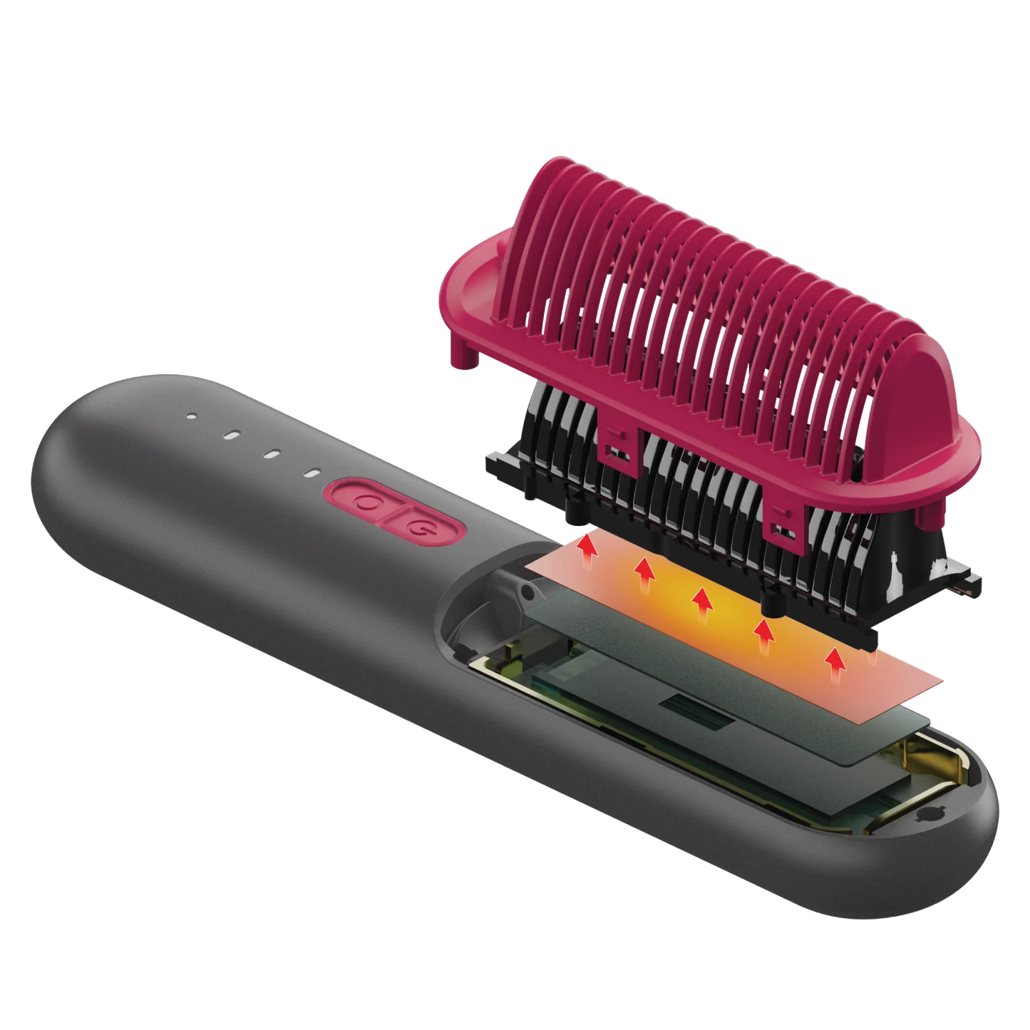 Momax Ultra Sleek Cordless Hair Straightener Brush - فرشاة فرد الشعر اللاسلكية الانيقة موماكس الترا سليك