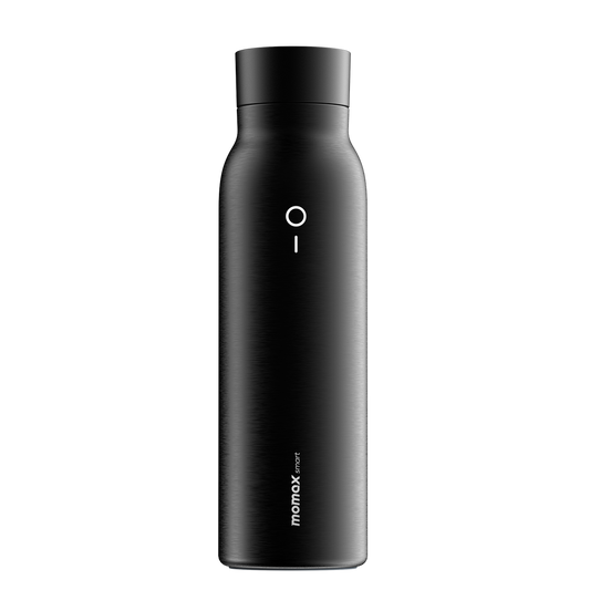 Momax Smart Bottle IoT Thermal Drinkware - موماكس سمارت بوتل, زجاجة ذكية حرارية, تتبع درجة الحرارة عبر التطبيق