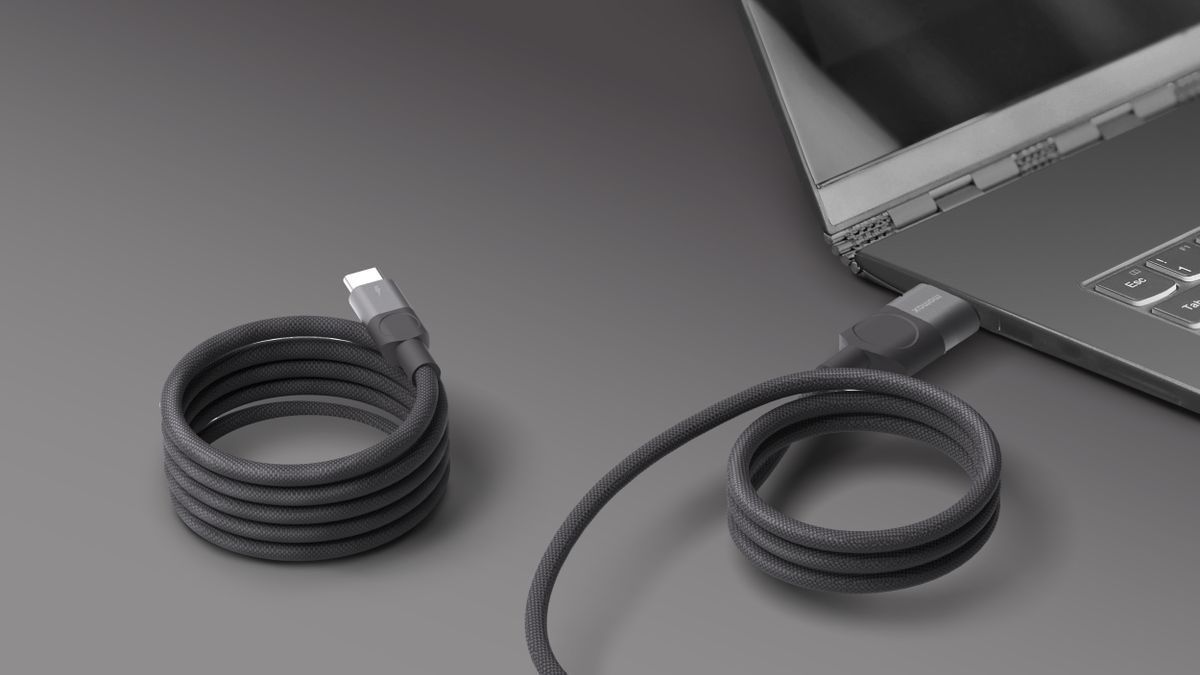 Momax Mag.Link 66W Magnetic USB‑A to USB‑C Cable, 1 m - كيبل موماكس ماج لنك المغناطيسي, USB-A الى USB-C, بقوة 66 واط, طول 1م