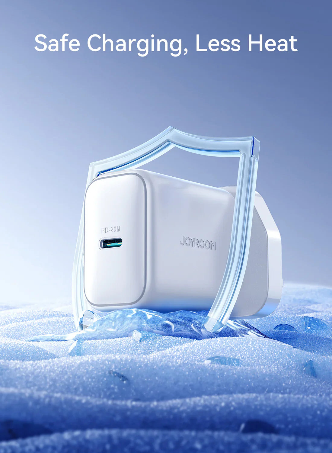 شاحن جداري جويرووم بقدرة شحن 20 واط - ابيض | JOYROOM JR-TCF20 20W PD Wall Charger - White
