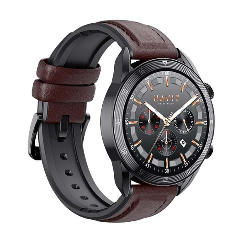 Havit M9030 PRO Smartwatch – AMOLED Display, Bluetooth Calling - ساعة هافيت الذكية دائريةمكالمات بلوتوث