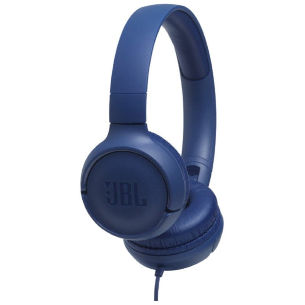 JBL T500 Wired On-Ear Headphones with Pure Bass Sound and Built-in Mic | سماعة جي بي ال T500 سلكية على الاذن بصوت بيس نقي وميكرفون مدمج
