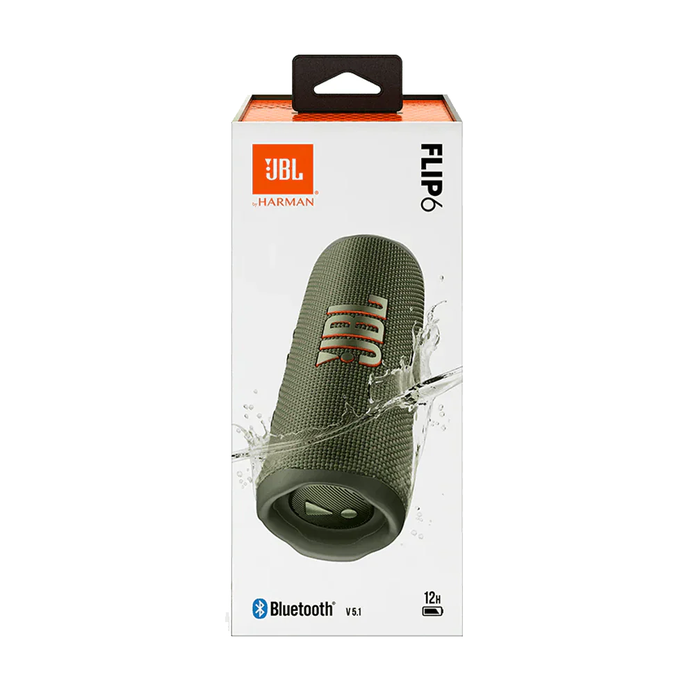 JBL Flip 6 Waterproof Portable Bluetooth Speaker - 12 Hours Playtime | سماعة جي بي ال فليب 7 بلوتوث محمولة مقاومة للماء, تشغيل حتى 12 ساعة