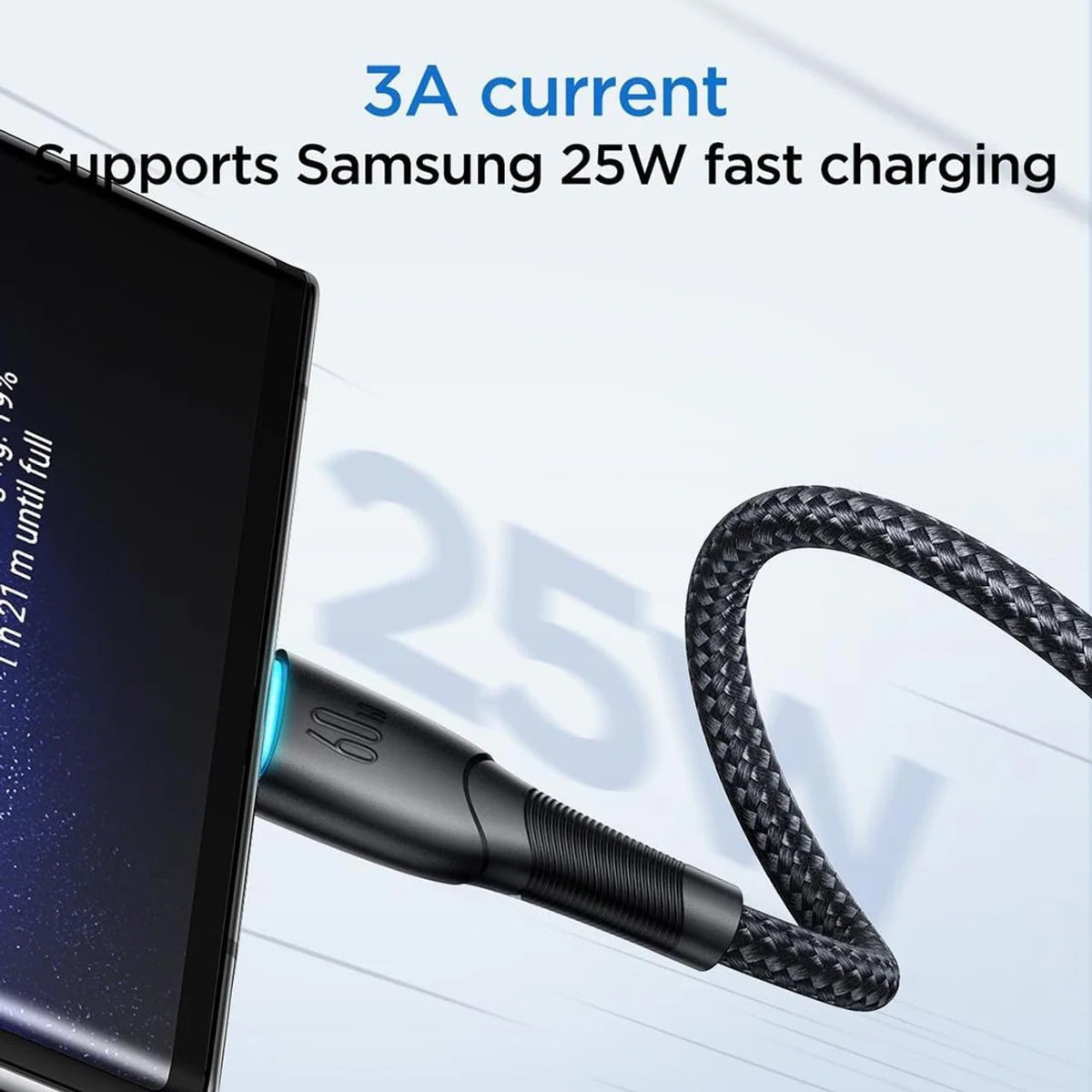 كيبل جويرووم يو اس بي سي الى يو اس بي سي بقدرة شحن 60 واط وطول 1 متر - اسود | JOYROOM Starry 60W Type-C to Type-C Fast Charging Cable 1m – Black