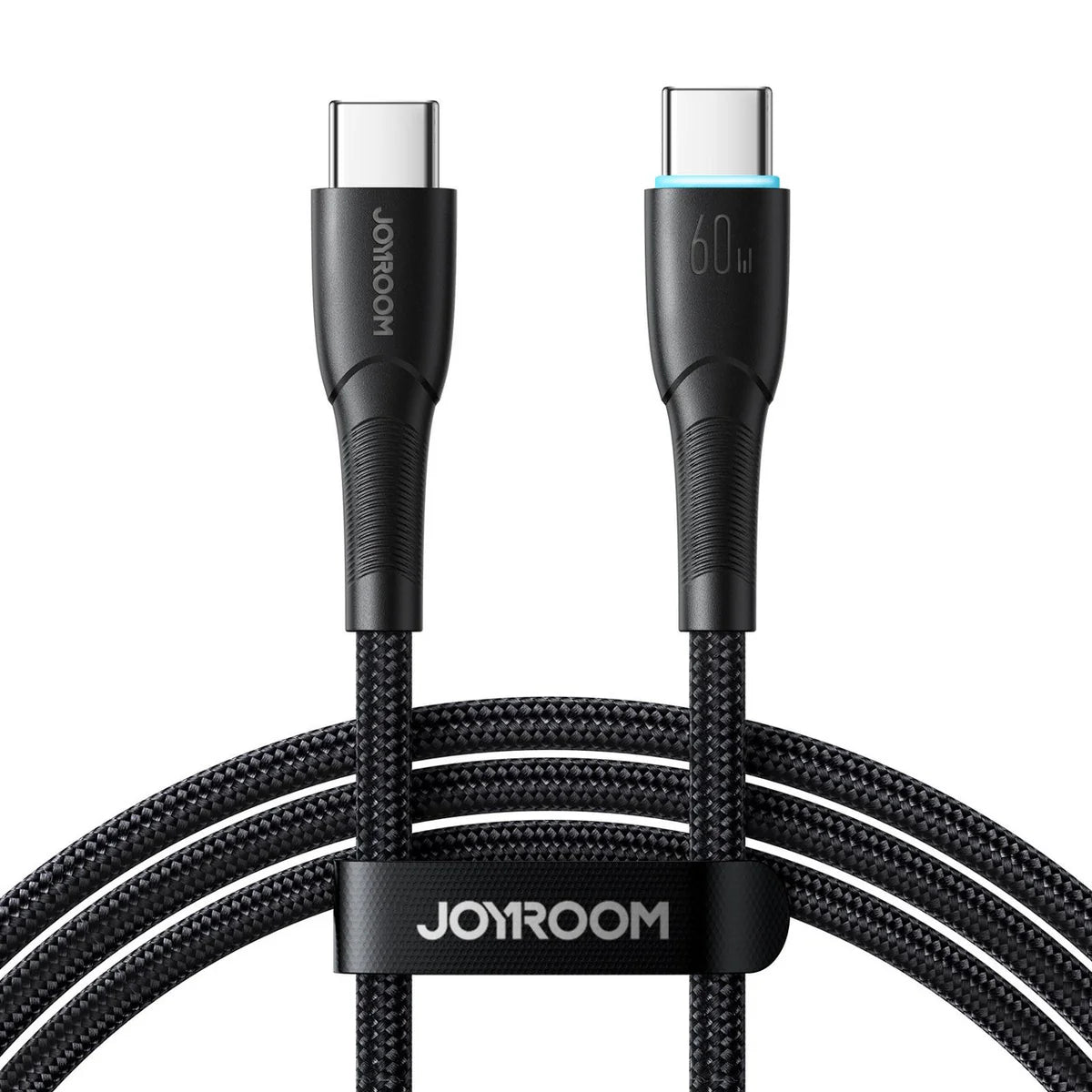 كيبل جويرووم يو اس بي سي الى يو اس بي سي بقدرة شحن 60 واط وطول 1 متر - اسود | JOYROOM Starry 60W Type-C to Type-C Fast Charging Cable 1m – Black