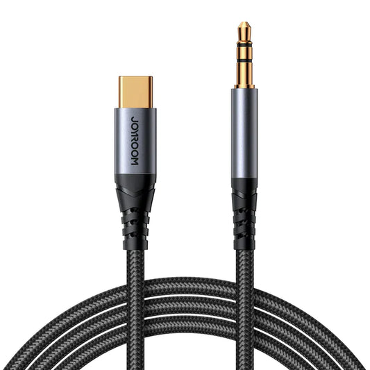 Joyroom AUX Audio Cable Type C to 3.5mm 1.2m - كابل صوت جوي روم تايب سي إلى 3.5 ملم طول 1.2 متر