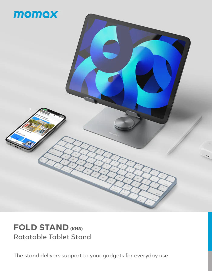 Momax Fold Stand Rotatable Tablet Stand -  حامل تابلت قابل للدوران من موماكس