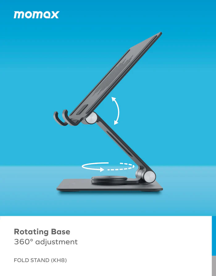 Momax Fold Stand Rotatable Tablet Stand -  حامل تابلت قابل للدوران من موماكس