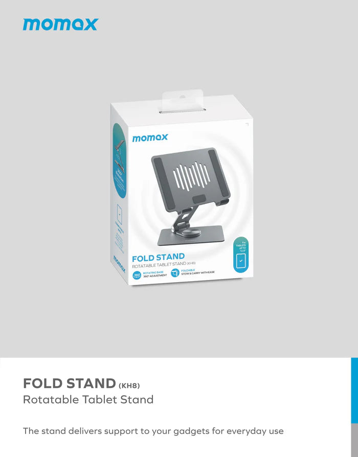 Momax Fold Stand Rotatable Tablet Stand -  حامل تابلت قابل للدوران من موماكس