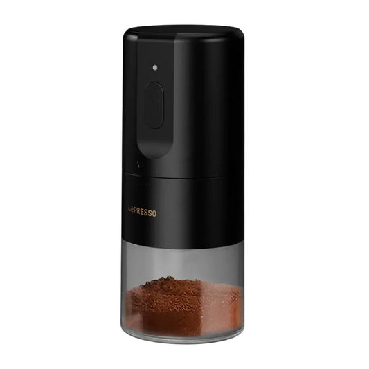 LePresso Portable Coffee Conical Grinder Espresso Machine Black -  ماكينة تحضير قهوة إسبريسو محمولة بمطحنة مخروطية من ليبريسو