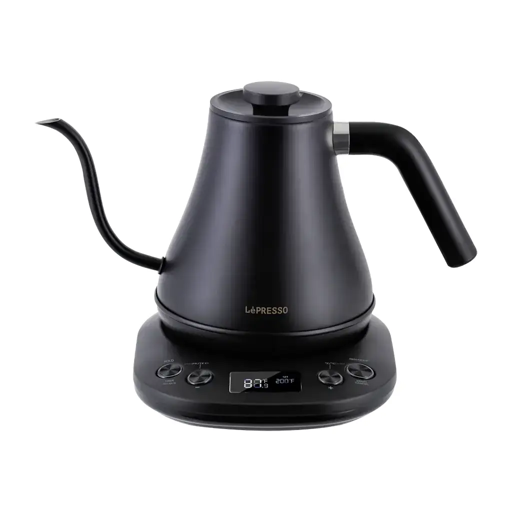 LePresso 800ml Gooseneck Electric Kettle with Temp Control - غلاية ليبريسو الكهربائية 800 مل بتحكم حراري وشاشة رقمية