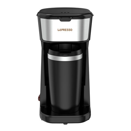 LePresso Coffee Maker with Travelling Mug 450W Black - ماكينة صنع القهوة ليبريسو مع كوب سفر معزول 450 واط