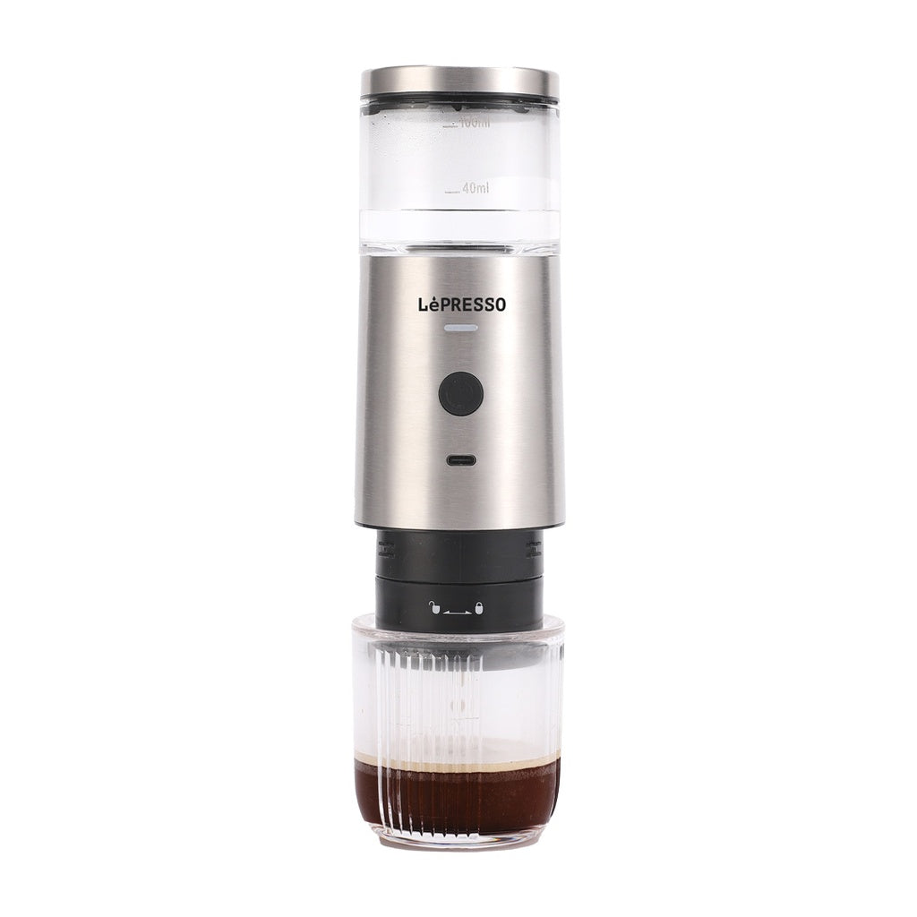 LePresso Portable Espresso Maker 9 Bar, 100ml, 2000mAh - ماكينة اسبريسو محمولة ستانلس ستيل من ليبريسو