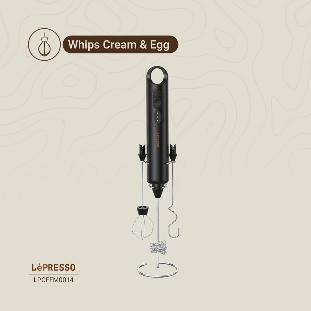 LePresso 3in1 Frother – Milk Foam, Cream Whip & Mixing - جهاز خفاق ليبريسو 3 في 1 – فوم الحليب وخلط الكريمة