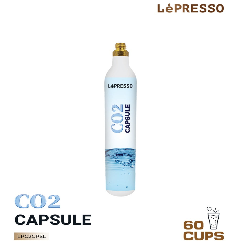LePresso CO2 Capsule 0.6L for Sparkling Water & Drinks - كبسولة LePresso CO2 لتصنيع المياه الغازية 0.6 لتر