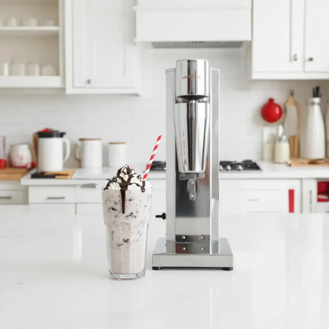 Çêkera Şîrkêşana LePresso Frosty Whip bi Kontrola Leza Dual Gear - Zîv