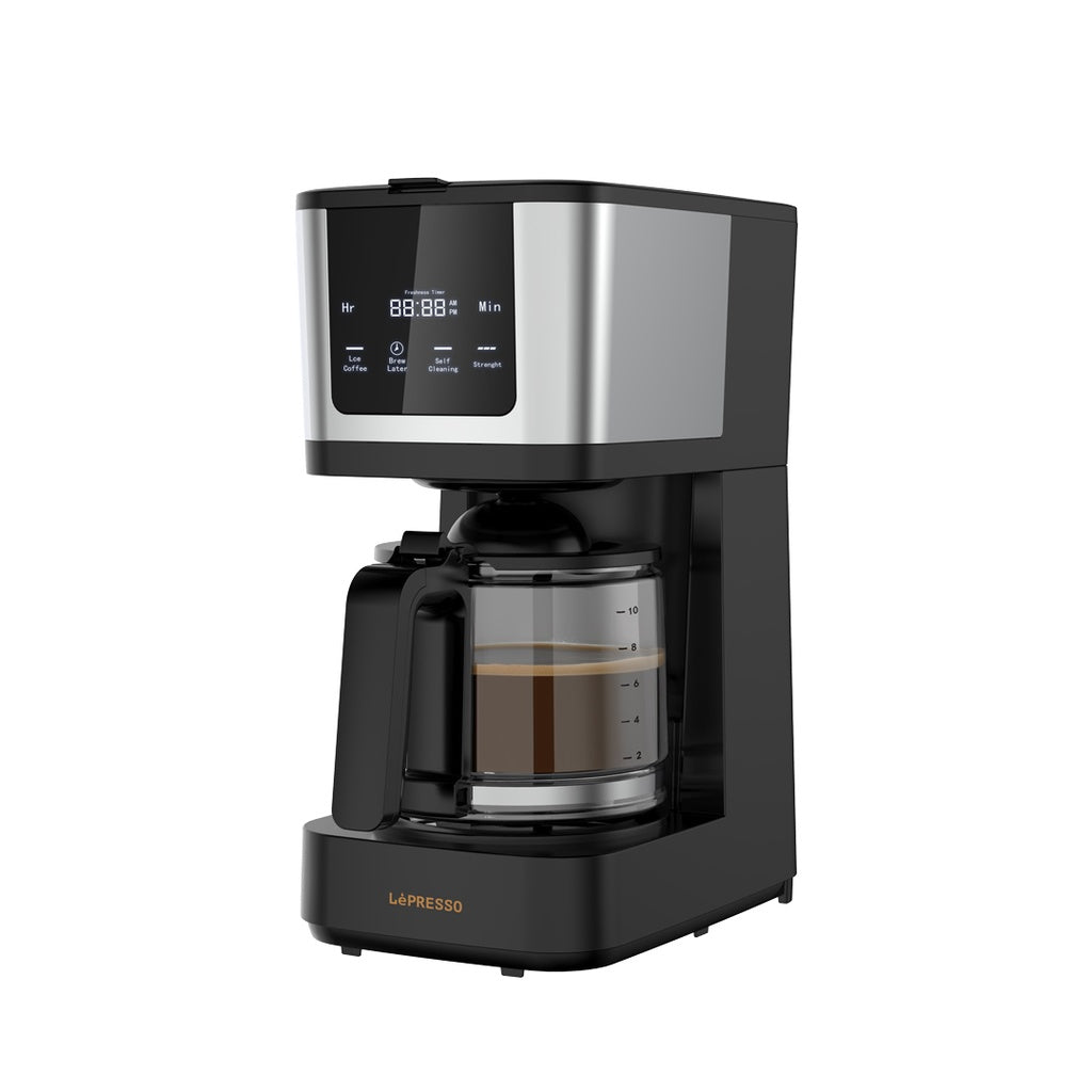 LePresso Drip Coffee Maker 1.25L with Travel Mug - ماكينة قهوة ليبريسو بالتنقيط 1.25 لتر مع كوب سفر