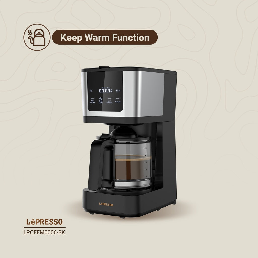 LePresso Drip Coffee Maker 1.25L with Travel Mug - ماكينة قهوة ليبريسو بالتنقيط 1.25 لتر مع كوب سفر
