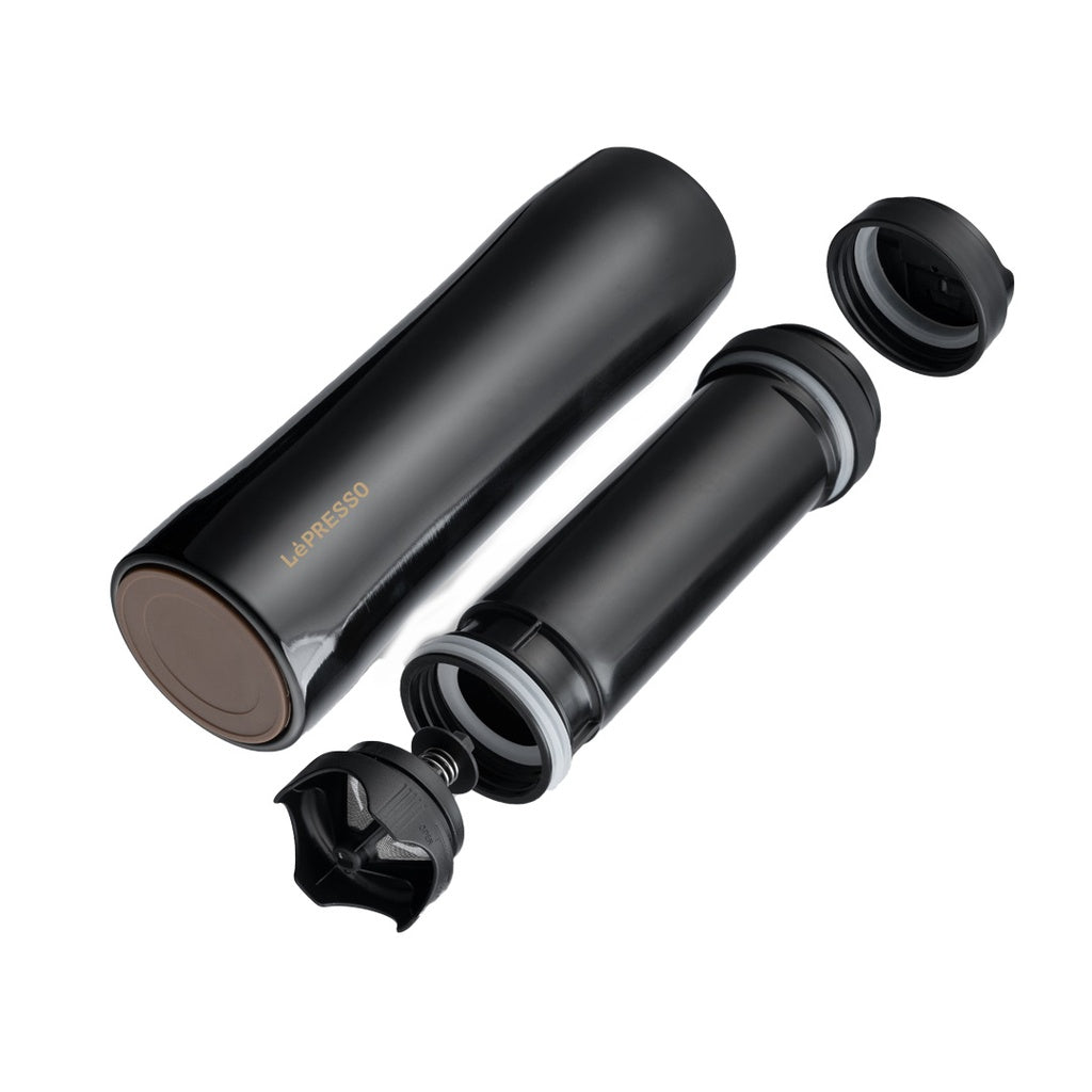 LePresso Stainless Steel Portable French Press Black - فرنش برس محمول من ليبريسو من الستانلس ستيل