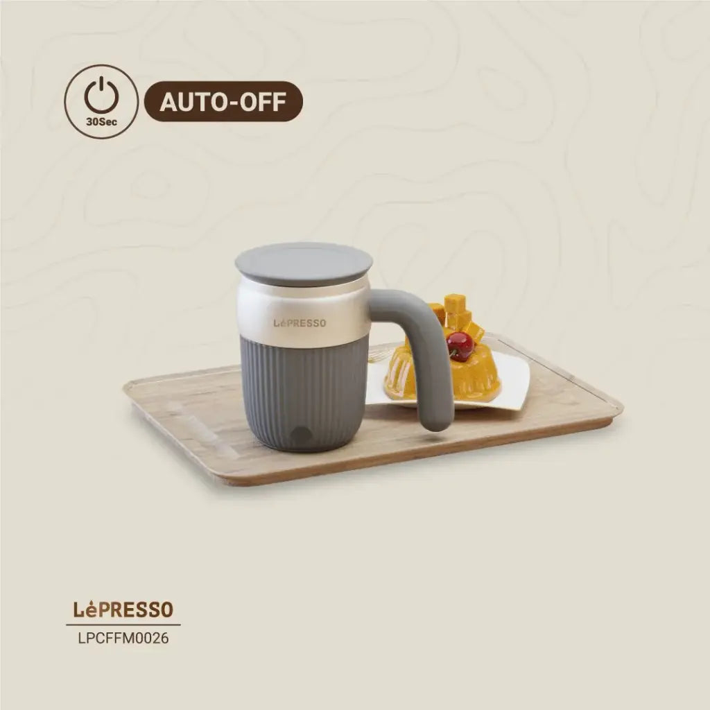 Lepresso Auto Magnetic Stirring Mug 450mL Gray - كوب التحريك المغناطيسي التلقائي من ليبرسو، سعة 450 مل