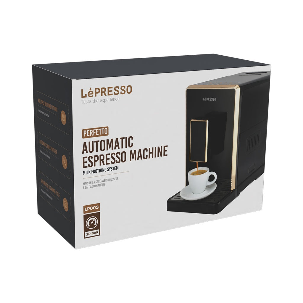 آلة صنع القهوة الاوتوماتيكية بالكامل من ليبريسو بقوة 20 بار وسعة 1.5 لتر - اسود | LePresso 20 Bar Full Automatic Coffee Machine 1.5L - Black