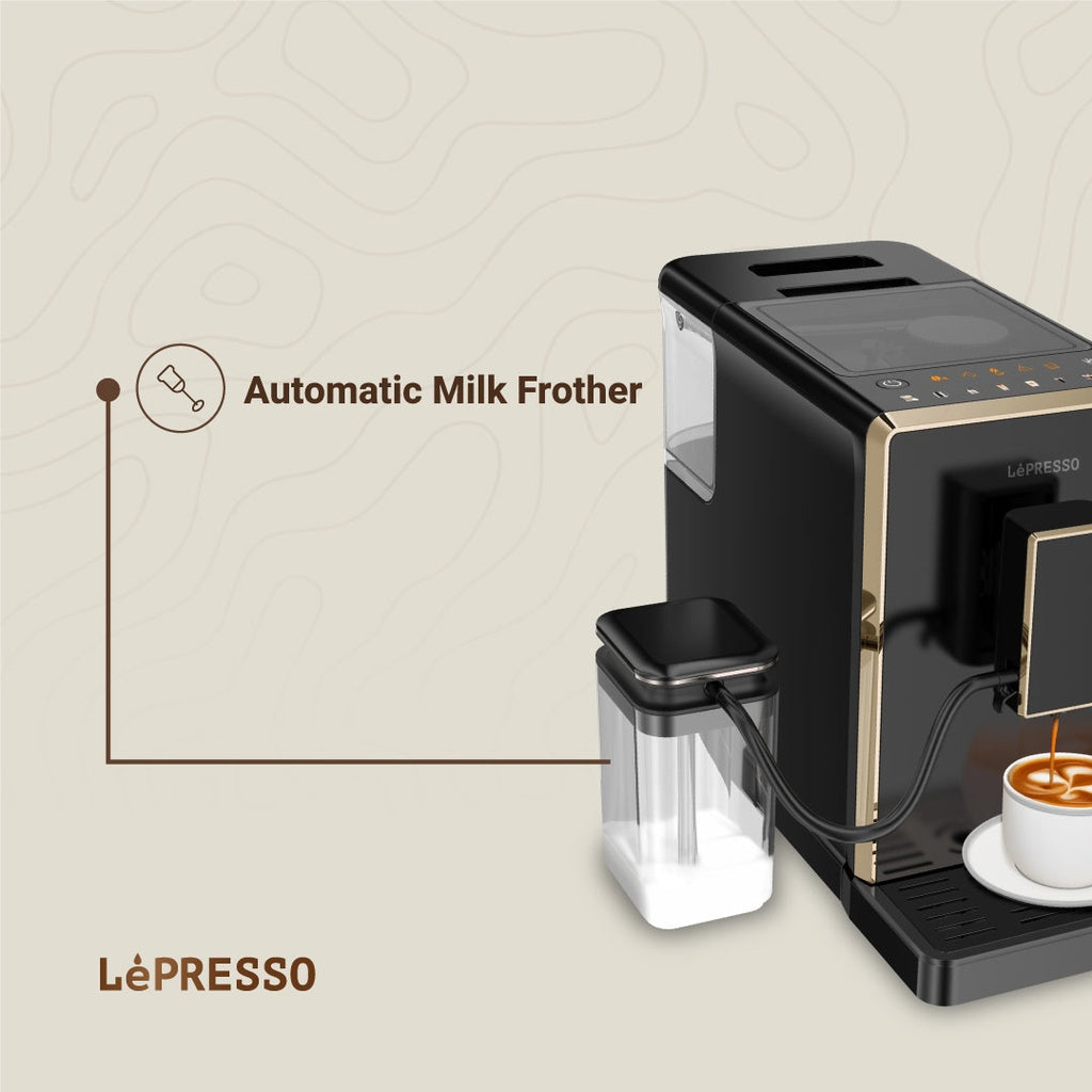 آلة صنع القهوة الاوتوماتيكية بالكامل من ليبريسو بقوة 20 بار وسعة 1.5 لتر - اسود | LePresso 20 Bar Full Automatic Coffee Machine 1.5L - Black