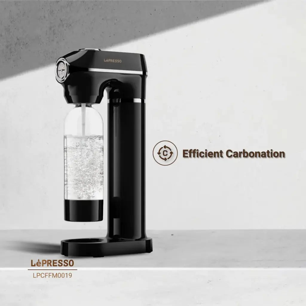 LePresso Sparkling Water Maker 1L With Pressure Gauge - ماكينة مياه غازية ليبريسو بسعة 1 لتر وعداد ضغط