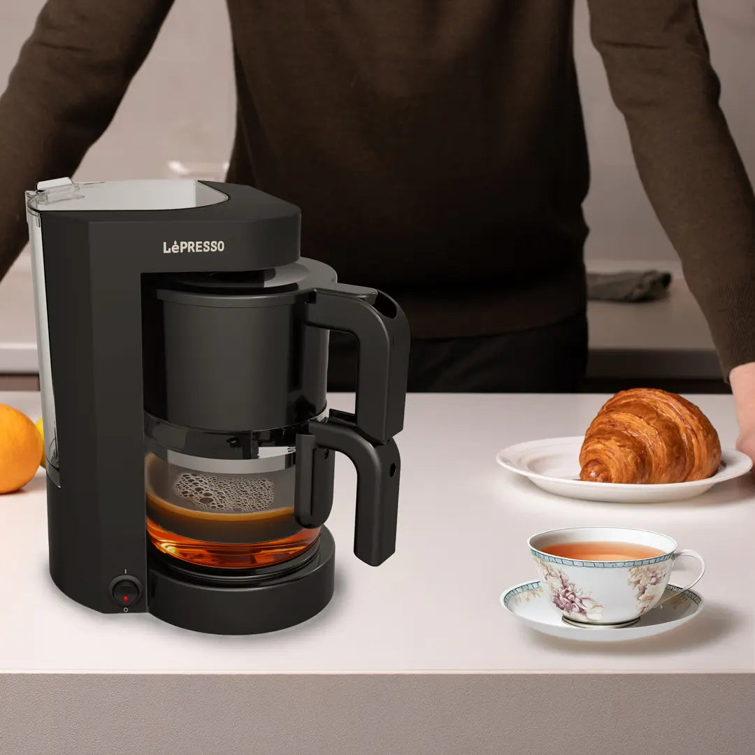 Lepresso 2-in-1 Coffee and Tea Maker 750ml -  ماكينة تحضير القهوة والشاي 2 في 1 من ليبرسو  750 مل