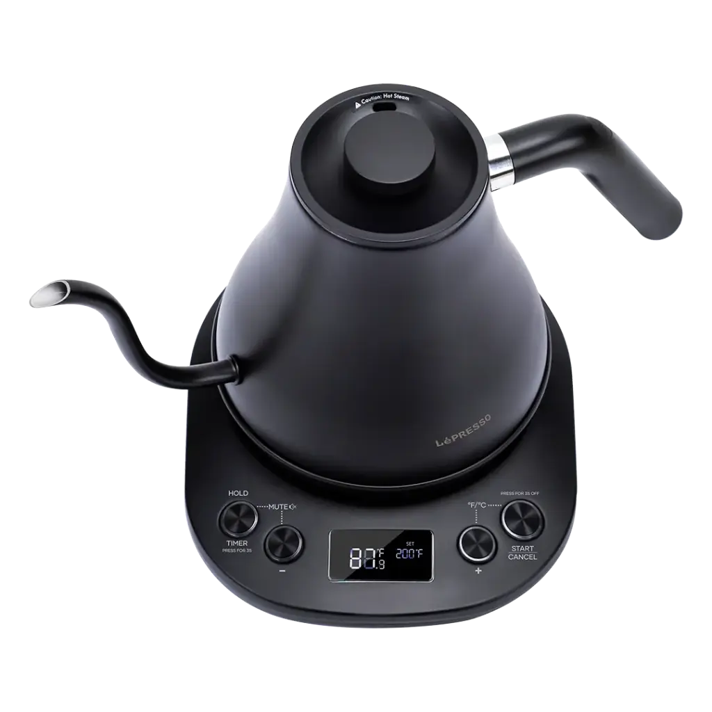 LePresso 800ml Gooseneck Electric Kettle with Temp Control - غلاية ليبريسو الكهربائية 800 مل بتحكم حراري وشاشة رقمية