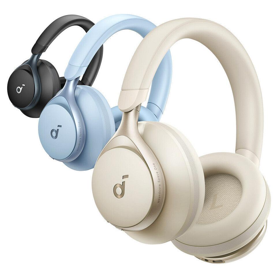 Anker Soundcore Space One Noise Cancelling Headphones, 40H ANC Playtime | سماعات انكر ساوندكور سبيس وان, الغاء ضوضاء نشط, 40 ساعة تشغيل مع ANC