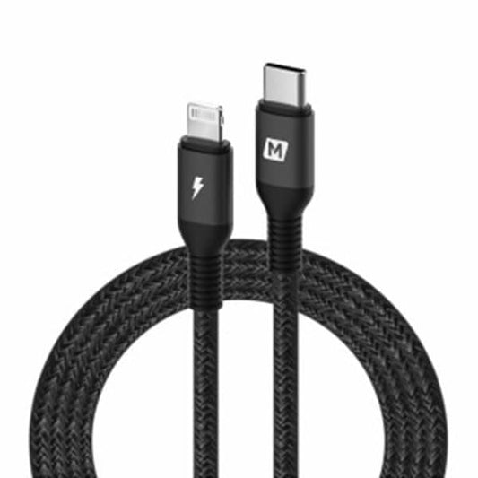 MOMAX USB-C to Lightning  1.2M  - موماكس كيبل شحن مزامنة البيانات تايب سي الى لايتننغ باللون اسود 1.2 متر