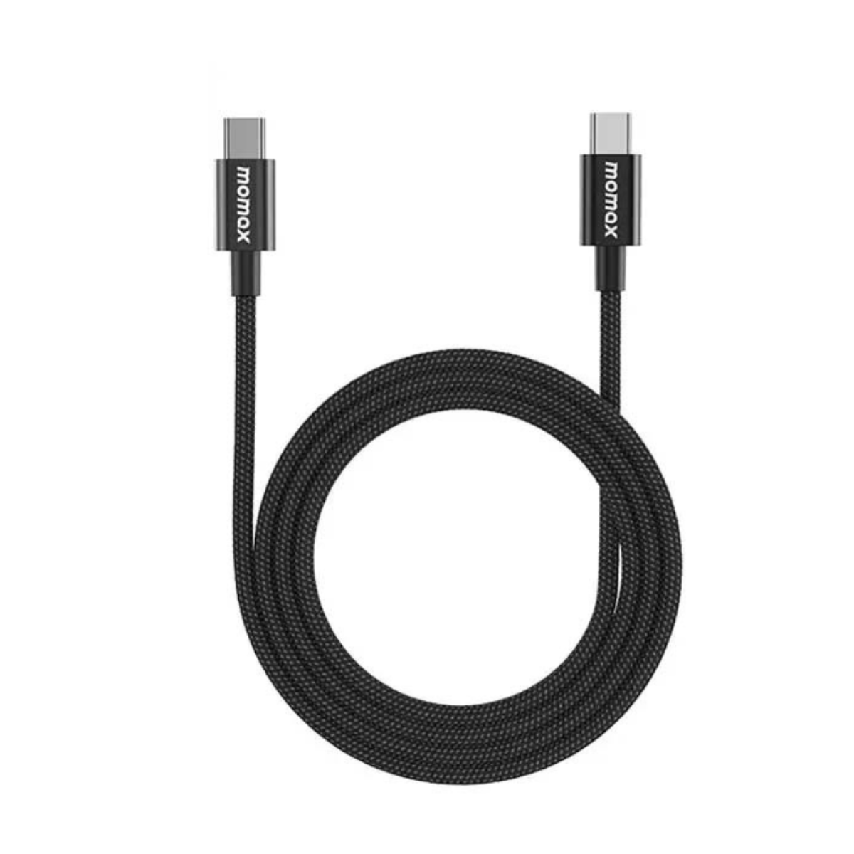 Momax Elite 60W USB‑C to USB‑C Braided Cable, 1.5 m - كيبل موماكس اليت USB-C الى USB-C, شحن سريع 60 واط, 1.5م