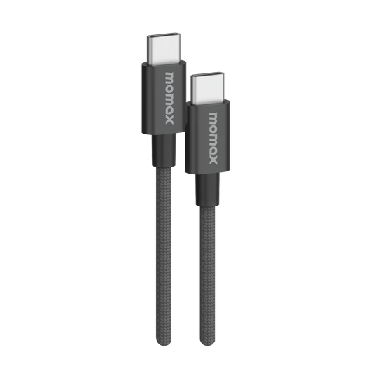 Momax Elite 60W USB‑C to USB‑C Braided Cable, 1.5 m - كيبل موماكس اليت USB-C الى USB-C, شحن سريع 60 واط, 1.5م