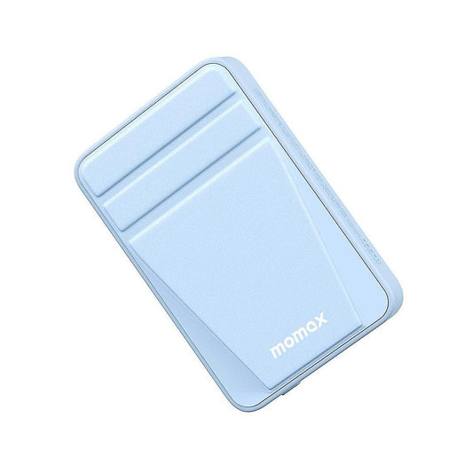 Momax Q.Mag Power 15, 10000mAh Magnetic Wireless Battery Pack with Stand - باور بانك موماكس كيو ماج بور 15 اللاسلكي المفناطيسي بسعة 10000 مللي امبير, مع حامل