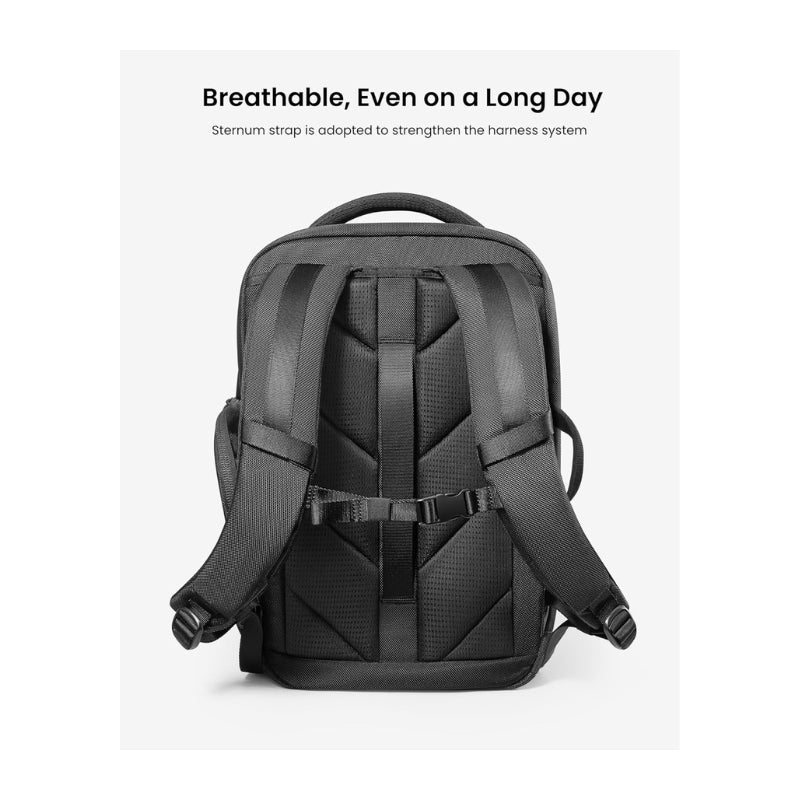 حقيبة ظهر توم توك تيك باك T73 للابتوب بحجم 15.6 انش, بسعة 30 لتر - اسود | tomtoc TechPack-T73 X-Pac Laptop Backpack M 15.6 Inch / 30L Black