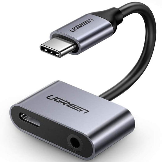Adaptora Ugreen USB-C bo 3.5mm AUX + USB-C