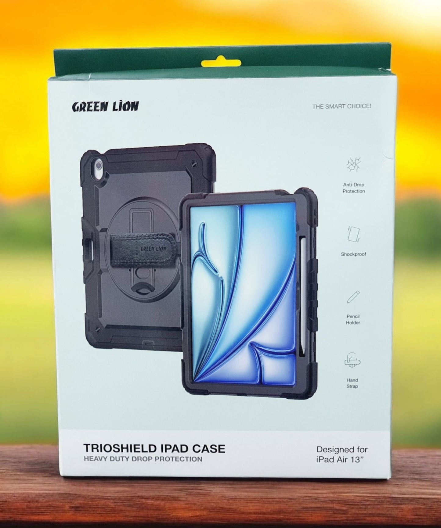 جرين لايون تريوشيلد حافظة آيباد حماية كاملة - اسود | Green Lion Trioshield iPad Case - Black