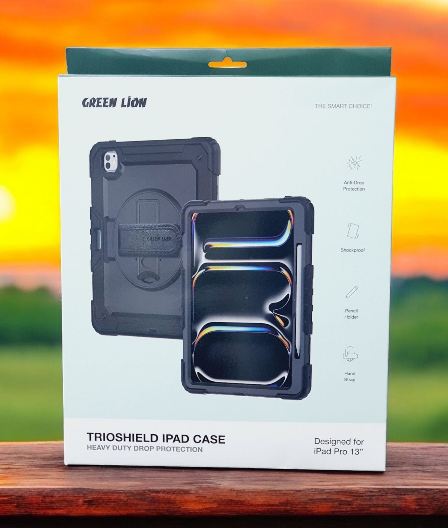 جرين لايون تريوشيلد حافظة آيباد حماية كاملة - اسود | Green Lion Trioshield iPad Case - Black