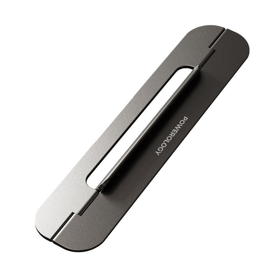 حامل لابتوب باورولوجي المنيوم قابل للطي ومحمول - رمادي | Powerology Aluminum Foldable and Portable Laptop Stand – Grey.