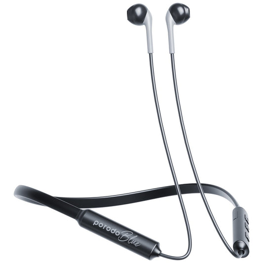 سماعة اذن حول الرقبة بتقنية ENC من بورودو بلو - اسود | Porodo Blue ENC Neckband Apple Buds Earphones - Black
