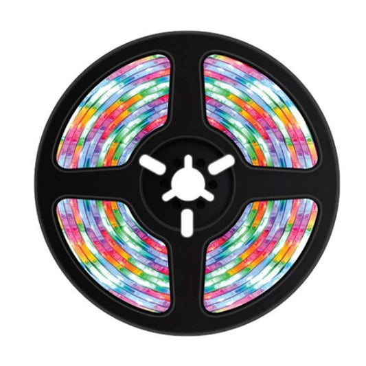 شريط اضائة RGB تفاعلي مع الصوت بطول 5 متر من بورودو, مع ريموت 44 مفتاح | Porodo Blue 16.4 Ft Sound Reactive RGB Strip Light with 44 Key Remote