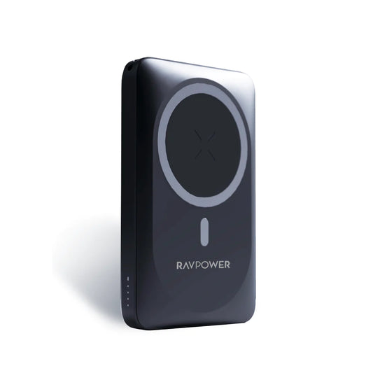 باور بانك باك سيف بسعة 10الف ملي امبير بقدرة 20 واط- RAVPOWER 10000mAh Magsafe Magnetic Wireless Power Bank